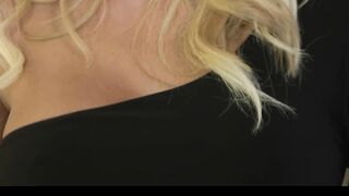 Young vulgar blonde thot massages & fucks vagina with toy to orgasm