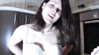 Young MILF milking her breasts into Hot dress --www.myclearsky.live/myclearsky