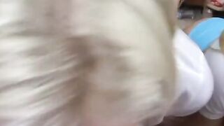 Bunch of vulgar Goddess looking eighteen go after one dick