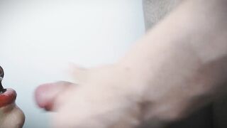 Stepsister hidden oral sex, Red lipstick BLOWJOB