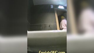 VIP Series 26-35. Young female students close-up pee inside the bathroom