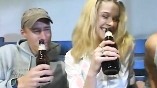 Randy inebriated whores Unwind at the fraternity