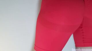 Part two - Trying on new Pants like a youtuber. Into part one I couldn't resist showing my cunt, into this 1, I just showed my cunt mound through my tight leggings. - Inmymound