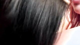 Gorgeous red head like to lie on her back and got a nice snatch eating from an