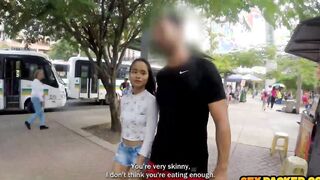 Bound up caramel 18 yo first long penis anal with Euro Tourist
