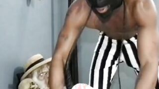 African teenie getting fuck by masked bro
