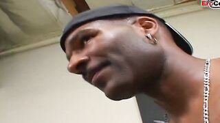 Dark Haired thot with long titties pick up from a big black cock for interracial sex