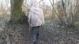 Red Head sexy Seduces Me With Her Butt While Walking into the Forest. AnnaHomeMix