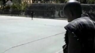 African barely legal banged! inside her butt outdoor