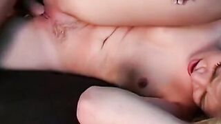 Blonde teenie hungry for penis loves masturbating at the beginning and then handsome bro fucks her
