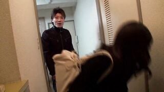 Crazy japanese barely legal gets a monstrous squirt orgasm before creampied