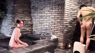 Voyeur clip that makes JD of whole body fishnet pantyhose screaming convulsions after taking a bath tub
