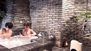 Voyeur clip that makes JD of whole body fishnet pantyhose screaming convulsions after taking a bath tub