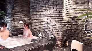 Voyeur clip that makes JD of whole body fishnet pantyhose screaming convulsions after taking a bath tub