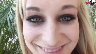 18yo blonde women with natural melons fucks public and gets a facial