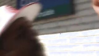 Luxurious white cunt with mouth sucks short ebony dude and takes long cock in