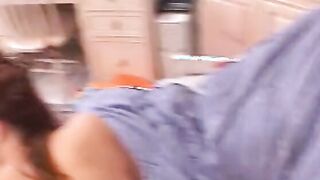 Luxurious white cunt with mouth sucks short ebony dude and takes long cock in