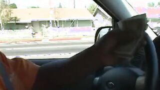 Luxurious white cunt with mouth sucks short ebony dude and takes long cock in