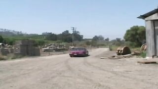 Ginger bitch inside pink seduces 2 strangers for a hardcore fucking session