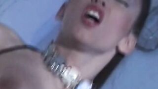 Incredible dark hair sub sluts gets her tiny vagina screwed into the cell