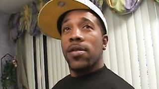 African dude gets penis blown by pretty starving white woman