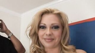 Slutty amateur blonde takes on 2 fat african dicks.