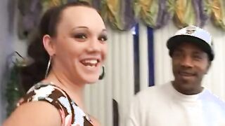 Celestial hoe getting african dick plowed on the tiny couch