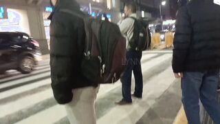 Risky outside banged at Mc Donald's WC until cum into booty - @lynnscreamreal Outside Adventures part one