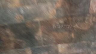 Risky outside banged at Mc Donald's WC until cum into booty - @lynnscreamreal Outside Adventures part one