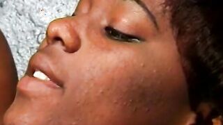 African whore with natural titted gets nailed by a african hunk