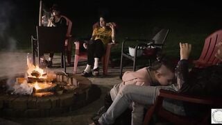 Campfire bj with smores and harp music