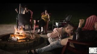 Campfire bj with smores and harp music