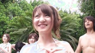 Japanese pool sex party, full uncensored JAV video