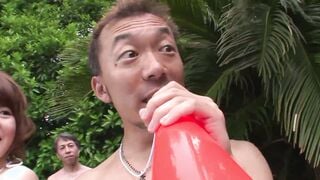 Japanese pool sex party, full uncensored JAV video