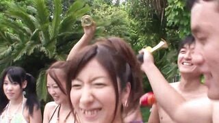 Japanese pool sex party, full uncensored JAV video