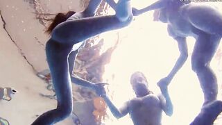 3 girls with Matrosova inside swimming pools