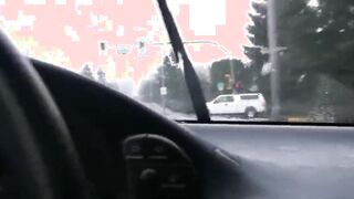 Amateur point of view thot fucks after jerking off cock