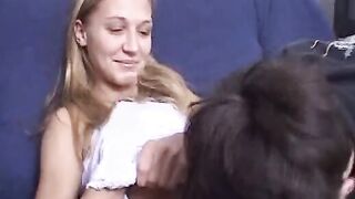 Blonde von der party heimgescgleppt