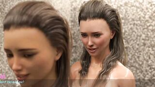 AWAM #36 Sophia and Ellie shower together