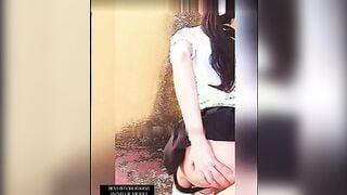 Fuck while wearing a school uniform outdoor a school campus