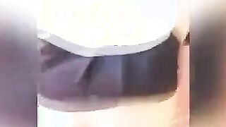 Fuck while wearing a school uniform outdoor a school campus