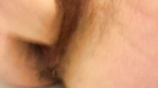 Bushy Twat Pissy Sex Toy Cum