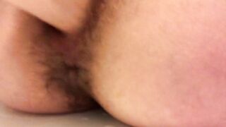 Bushy Twat Pissy Sex Toy Cum