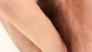 Bushy Twat Pissy Sex Toy Cum
