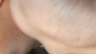 Ebony pornstar with gag ball changes sex toy to penis for anal plowed