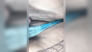 Betsy's first Outdoor vehicle masturbation