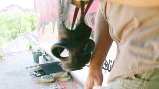 Hunter finds brand new inside an abandoned house and end up fucking