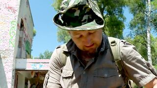 Hunter finds brand new inside an abandoned house and end up fucking
