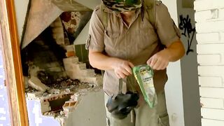 Hunter finds brand new inside an abandoned house and end up fucking
