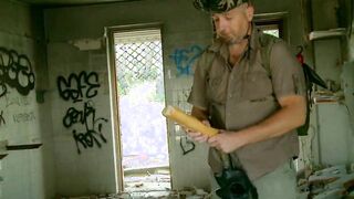 Hunter finds brand new inside an abandoned house and end up fucking